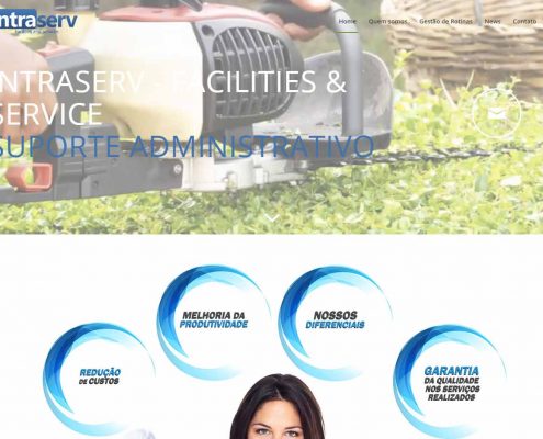 IntraService - Facilities Services Mais um website feito pela coremarekting
